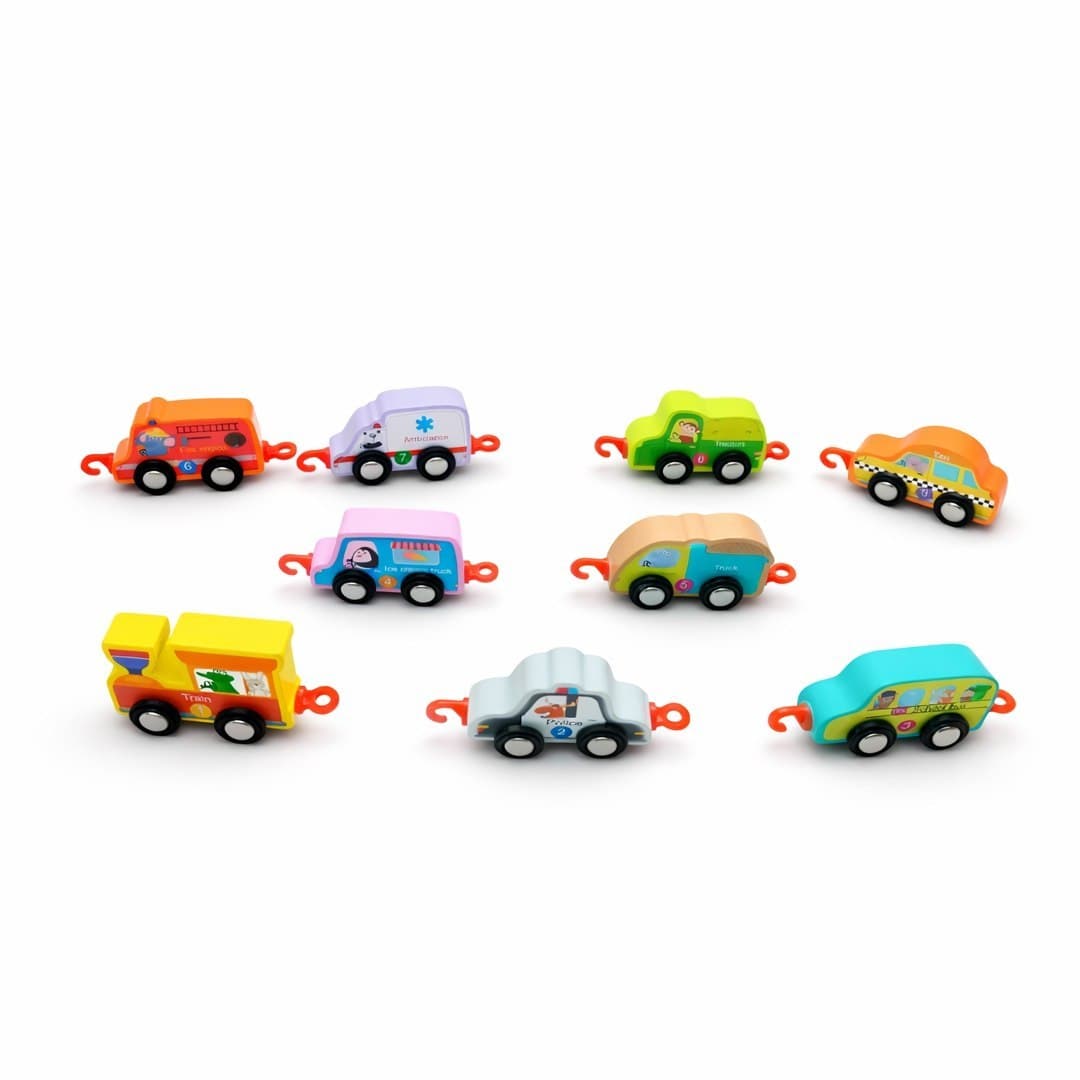 Traffic Digital Train – Mini Vehicle Set with Numbers for Kids thumbnail 2