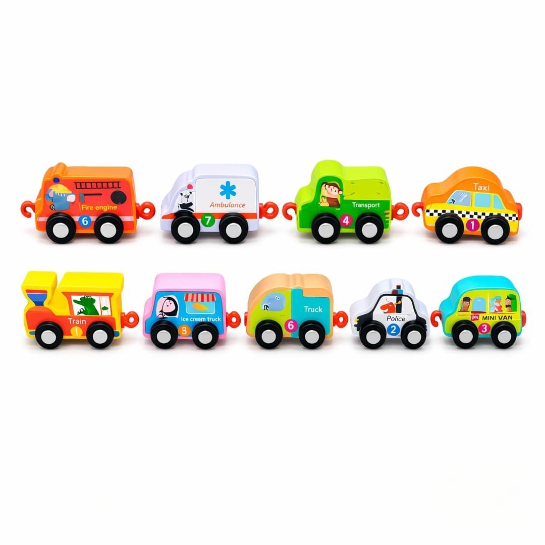 Traffic Digital Train – Mini Vehicle Set with Numbers for Kids thumbnail 4