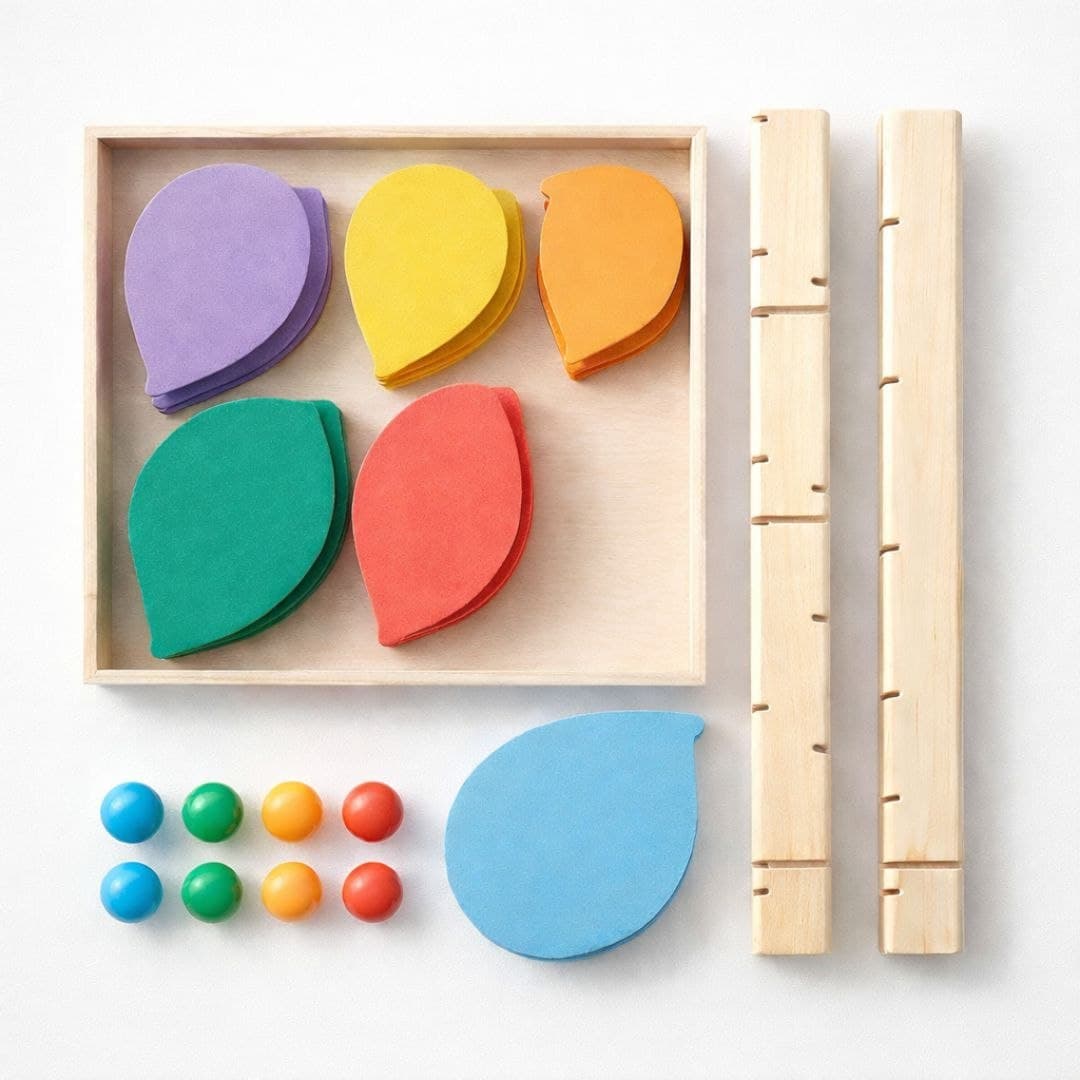 Rainbow Music Tree – Wooden Marble Run Tower for Toddlers thumbnail 2