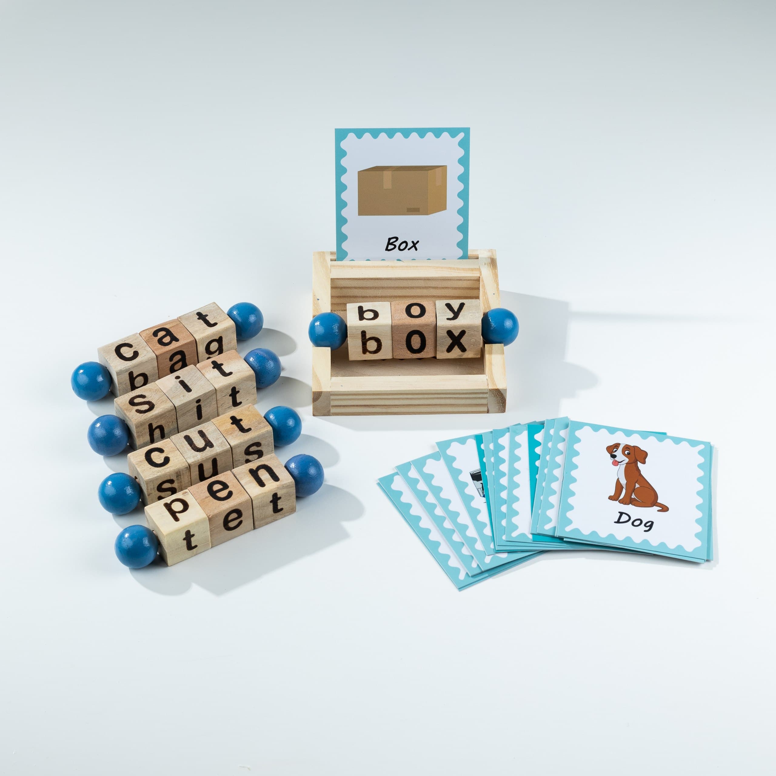Wooden Spelling Blocks Learning Toy - Image 1
