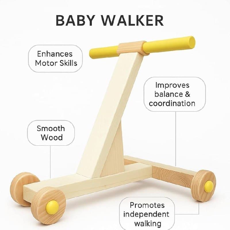 Wooden Baby Walker Push Toy thumbnail 5