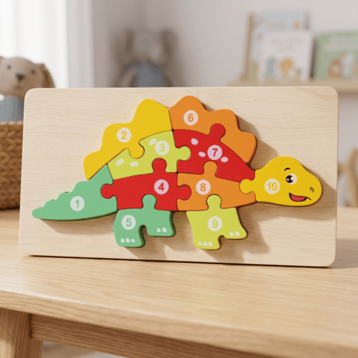 Toddler Wooden Number Puzzles: Animals & Vehicles thumbnail 7